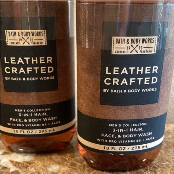 2-BBW "LEATHER CRAFTED" Men's Collect 10-fl oz • 3-n-1 Hair Face & Body Wash—NWT - Picture 3 of 4